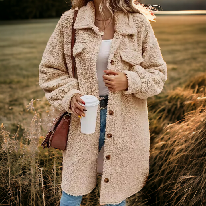 Elin | Hyggelig Teddykappe til Efterår & Vinter