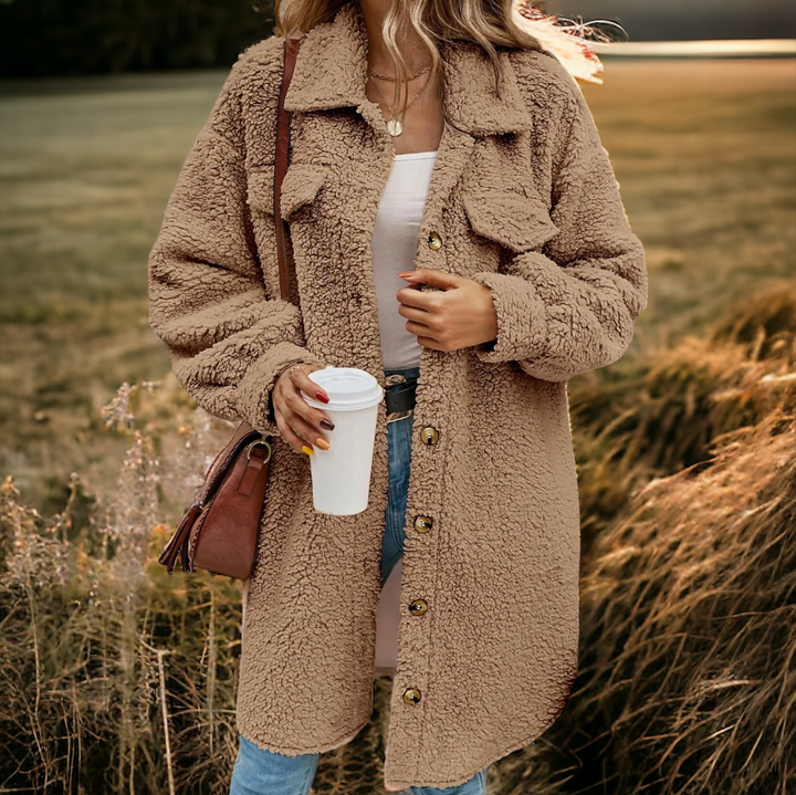Elin | Hyggelig Teddykappe til Efterår & Vinter